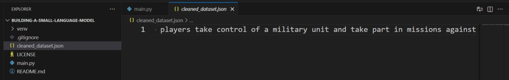 Cleaned dataset in JSON format