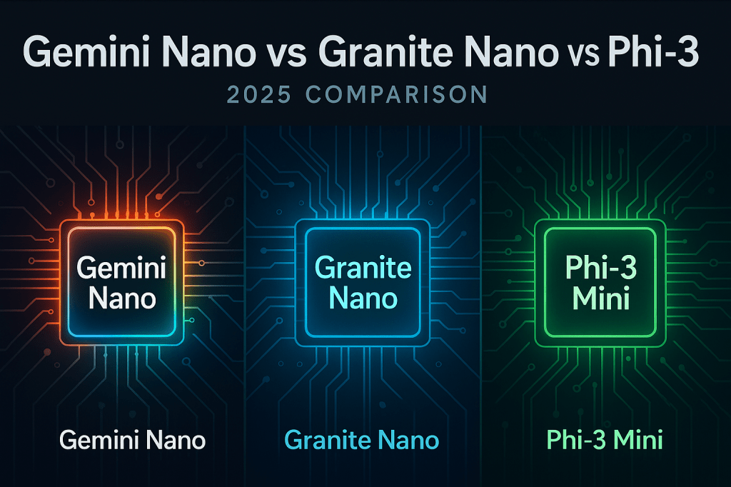 Gemini Nano vs. Granite Nano vs. Phi-3 Mini: Which Mobile AI Model Wins in&nbsp;2025?