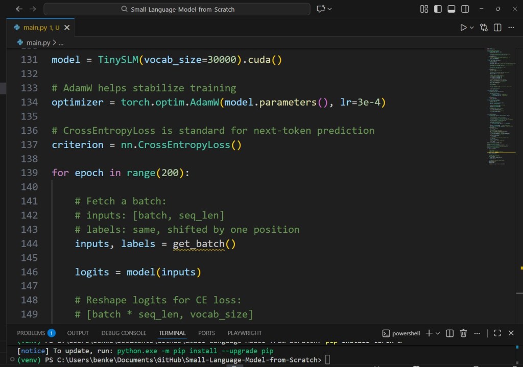 Main in Visual Code Studio