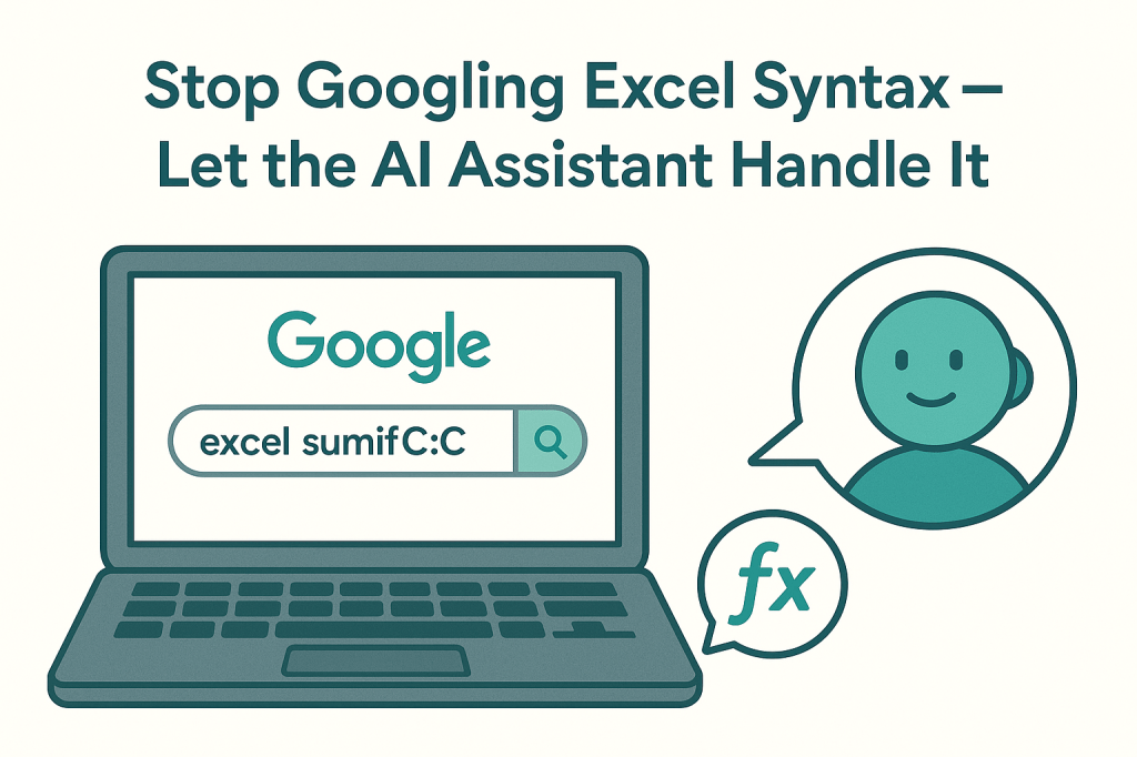Stop Googling Excel Syntax — Let the AI Assistant Handle&nbsp;It
